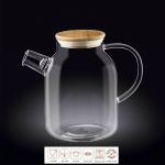 Чайник заварочный 1700 мл. термо стекло с дерев. крышкой Thermo Glass Wilmax /1/12/ Wilmax